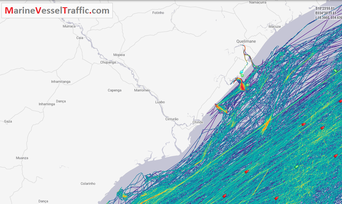 Live Marine Traffic, Density Map and Current Position of ships in ZAMBEZI RIVER